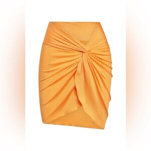 NWT Monday Swimwear Andros Mini Sarong Clementine Wide Rib Size M/L